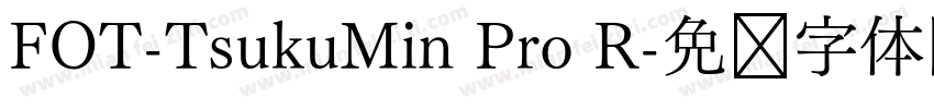 FOT-TsukuMin Pro R字体转换